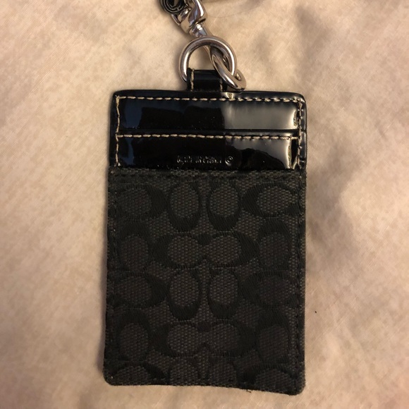 Coach lanyard with small ID wallet